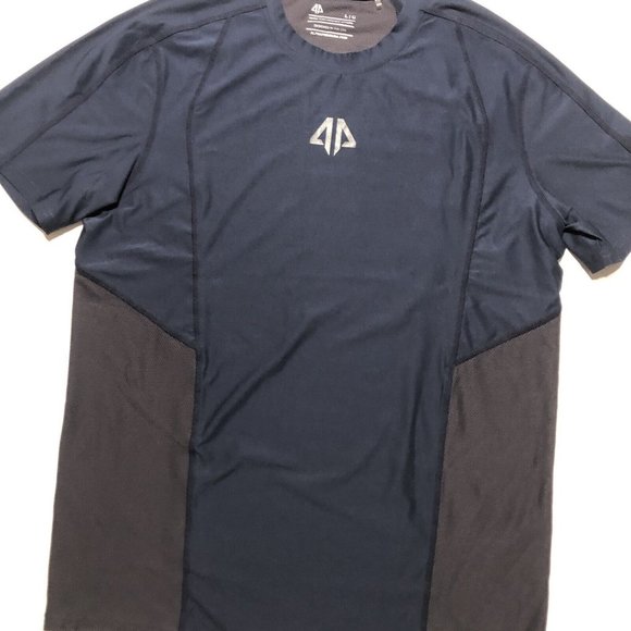Alpha Prime Performance T Shirt Lot of 2 Size Large Navy Blue Gray EUC - Picture 3 of 11